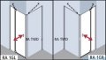 Kermi Raya Drzwi wahadłowe, 1-skrzydłowe, z polem stałym, prawe/przezroczyste KermiClean, profile srebrne 100x200 RA1GR10020VPK