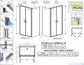 Radaway Nes Black DWD+S kabina 90x100cm czarny mat/szkło przejrzyste 10034090-54-01/10040100-54-01