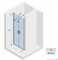 Riho Novik Z111 drzwi prysznicowe 2-częściowe 90x200cm przejrzyste G003004120
