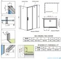 Radaway Idea Kdj kabina 100x90cm prawa szkło przejrzyste 387040-01-01R/387050-01-01L