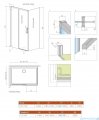 Radaway Idea Gold Kdj kabina 120x100cm lewa złoty połysk/szkło przejrzyste 387042-09-01L/387052-09-01R