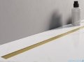 New Trendy Visio Slim Gold Brushed odpływ liniowy z rusztem szczotkowanym w kolorze złotym 80x3,2 cm OL-0083