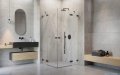 Radaway Essenza Pro Brushed GunMetal Kdd kabina 90x80cm szczotkowany grafit 10096090-92-01L/10096080-92-01R