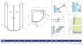 Radaway Essenza Pro Pdd kabina 80x100cm przejrzyste 10095080-01-01L/10095100-01-01R