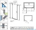 Radaway Torrenta DWJS drzwi wnękowe 190 lewe przejrzyste 1320812-01-01L/1320520-01-01