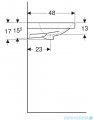 Geberit Acanto Umywalka ścienna z dwoma otworami na baterie 120x48 cm KeraTect 501.880.00.2