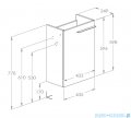 Roca Ella szafka 43x24x60 BIAŁY POŁYSK A857779806