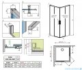 Radaway Idea Black 8 Kdd kabina 120x100cm czarny mat/szkło przejrzyste 10370120-54-01L/10370100-54-01R