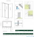 Radaway Nes Black Kds II kabina 120x80cm lewa czarny mat/szkło przejrzyste 10033120-54-01L/10040080-54-01