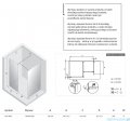 New Trendy Eventa kabina walk-in 130x90x200 cm przejrzyste EXK-4655