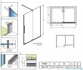 Radaway Furo Black DWJ drzwi prysznicowe 160cm prawe szkło przejrzyste 10107822-54-01R/10110780-01-01