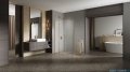 New Trendy Nesta Gold Brushed kabina 120x110x200 cm lewa wspornik równoległy złoto szczotkowane/szkło przejrzyste K-4428
