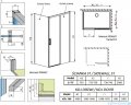 Radaway Idea White Kdj kabina 160x75cm prawa szkło przejrzyste 387046-04-01R/387049-04-01L