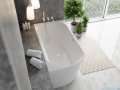 The North Bath Calia wanna wolnostojąca przyścienna lewa 150x75cm z korkiem i przelewem BIAŁYM  6845-1501LOEMBP