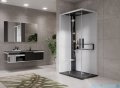Novellini Glax 2 2.0 kabina z hydromasażem hydro plus 100x70 lewa czarna G22A107ST1L-1HU