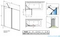 Radaway Nes Black Pnd II parawan nawannowy 100cm lewy czarny mat/szkło przejrzyste 10009100-54-01L