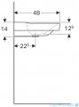 Geberit Xeno 2 Umywalka ścienna z otworem na baterię 90x48 cm KeraTect 500.531.01.1