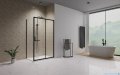 Radaway Premium Pro Black Kdj kabina 100x80cm prawa czarny mat/szkło przejrzyste 1015100-54-01R/1016080-54-01