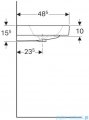 Geberit iCon Umywalka ścienna z otworem na baterię z przelewem 60x48 cm 124060000
