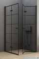 New Trendy New Soleo Black 80x80x195 cm kabina kwadratowa przejrzyste D-0287A/D-0288A