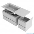 Oristo Brylant szafka z umywalką lewa 125x50x48cm grafit/biały OR36-SD2S-85-5/OR36-SD2S-40-5/UME-BR-125-92-L