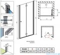 Radaway Eos DWB drzwi prysznicowe 90 prawe przejrzyste 137803-01-01R