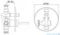 Kohlman Maxima zestaw prysznicowy z deszczownicą 40 cm chrom QW210MR40