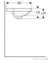 Geberit VariForm Umywalka owalna z półką z otworem na baterię 60x45cm szkliwiony spód 500.733.01.2