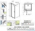 Radaway Eos KDJ II kabina prysznicowa 80x75 lewa przejrzyste 13799420-01L/13799409-01