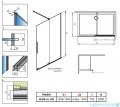 Radaway Furo Gold Walk-in kabina 130x200cm prawa szkło przejrzyste 10106688-09-01R/10110644-01-01