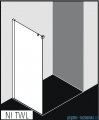 Kermi Nica Ściana boczna lewa, szkło przezroczyste, profile srebrne 110cm NITWL11020VPK