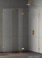 New Trendy Eventa Gold Shine kabina walk-in 120x110x200 cm z dodatkową ścianką przejrzyste EXK-4890/EXK-4867