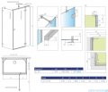 Radaway Essenza Pro Brushed Gold Kdj+S kabina 90x90x90cm prawa szczotkowane złoto 10097390-99-01R/10098090-01-01/10098090-01-01
