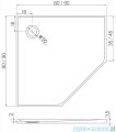New Trendy Nex brodzik konglomeratowy pięciokątny 80x80x3,5 cm biały B-0513