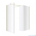 Excellent Vidoq walk-in kabina prysznicowa gięta, ścianka prosta 120cm, ścianka gięta 83cm złoty połysk KAEX.1507.K.1200.0830.GL