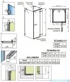Radaway Euphoria KDJ+S kabina przyścienna 80x100x80 prawa szkło przejrzyste + brodzik + syfon 383612-01R/383220-01R/383051-01/383031-01/4AD810-01