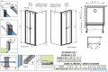 Radaway Eos DWD+S kabina prysznicowa 80x90 przejrzyste 13799490-01/13799451-01