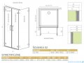 Radaway Arta Dwd+s kabina 100 (45L+55R) x90cm lewa szkło przejrzyste 386181-03-01L/386053-03-01R/386111-03-01 
