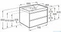 Roca Ona Unik zestaw szafka z umywalką 80x46x64 BIAŁY MAT A851690509