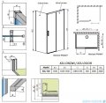 Radaway Idea Black Kdj drzwi 130cm prawe szkło przejrzyste 387043-54-01R