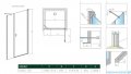 Radaway Nes 8 Black Dws I drzwi wnękowe 120cm prawe czarny mat/szkło przejrzyste 10078110-54-01R/10078112-01-01