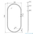 Excellent Corido lustro wiszące LED owalne 100x50 cm mata grzewcza miedź szczotkowana DOEX.CO100.050.CB