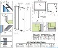 Radaway Torrenta KDJ kabina prysznicowa 95x85 lewa przejrzyste wspornik krzyżowy 133295-01-01L/1330085-01-01