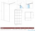 Radaway Modo New Black II 105x200 Factory kabina Walk-in czarny mat/szkło przejrzyste 389105-54-55