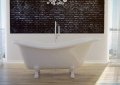 Besco Otylia Glam grafitowa 160x77 wanna wolnostojąca Retro + nogi chrom #WKO-160-GGC
