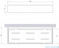 Omnires Uni koszyk prysznicowy 30x11 cm czarny półmat UN10335BL