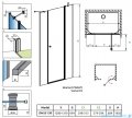 Radaway Eos DWJS drzwi prysznicowe 130 prawe przejrzyste 13799455-01R