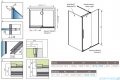 Radaway Furo Black Kdj kabina 140x110cm prawa szkło przejrzyste 10104722-54-01R/10110680-01-01/10113110-01-01
