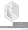 New Trendy Avexa Black kabina Walk-In 90x200 cm przejrzyste EXK-2050