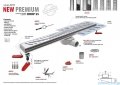 Wiper New Premium Revers Odpływ liniowy z kołnierzem 60 cm syfon drop 35 poler 500.0253.01.060